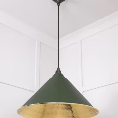 Hammered Brass Hockley Pendant in Heath - Image 5
