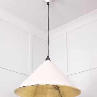 Hammered Brass Hockley Pendant in Teasel - Image 5