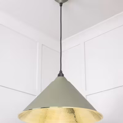 Hammered Brass Hockley Pendant in Tump - Image 4