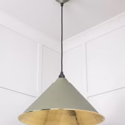 Hammered Brass Hockley Pendant in Tump - Image 5