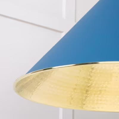 Hammered Brass Hockley Pendant in Upstream - Image 6