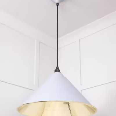 Smooth Brass Hockley Pendant in Birch - Image 4