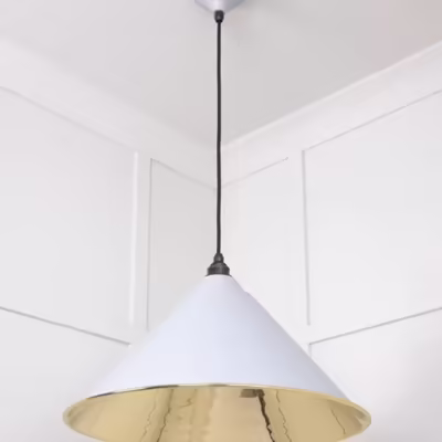 Smooth Brass Hockley Pendant in Birch - Image 5