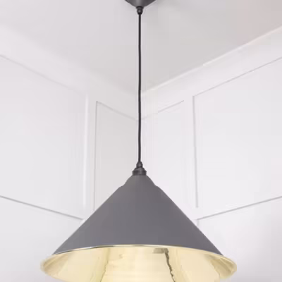 Smooth Brass Hockley Pendant in Bluff - Image 4