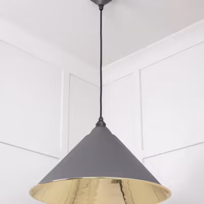 Smooth Brass Hockley Pendant in Bluff - Image 5