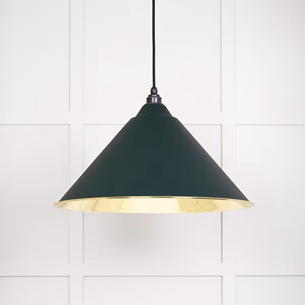 Smooth Brass Hockley Pendant in Dingle