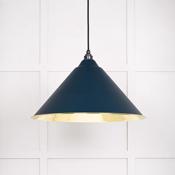 Smooth Brass Hockley Pendant in Dusk
