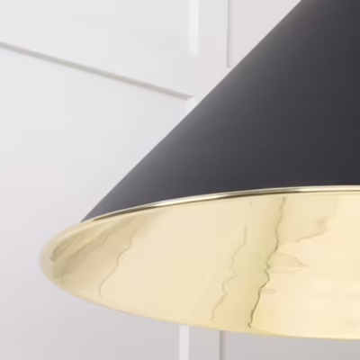 Smooth Brass Hockley Pendant in Elan Black - Image 6