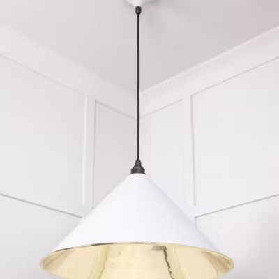 Smooth Brass Hockley Pendant in Flock - Image 4