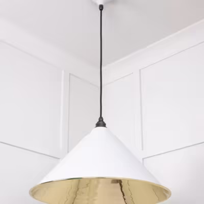 Smooth Brass Hockley Pendant in Flock - Image 5