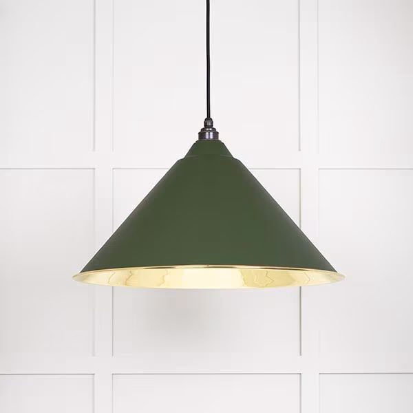 Smooth Brass Hockley Pendant in Heath
