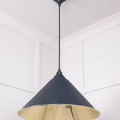 Smooth Brass Hockley Pendant in Soot - Image 5