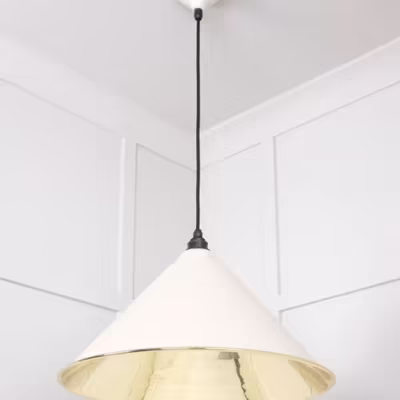 Smooth Brass Hockley Pendant in Teasel - Image 4