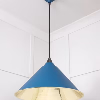 Smooth Brass Hockley Pendant in Upstream - Image 4