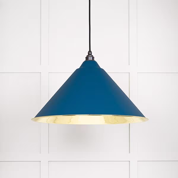 Smooth Brass Hockley Pendant in Upstream