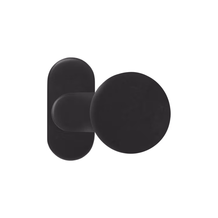 EK520RMGF RS 83 - knob on oval rose cranked fixed without screw Spindle