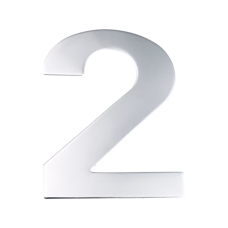 EZ205 2 - in polished stainless steel house number