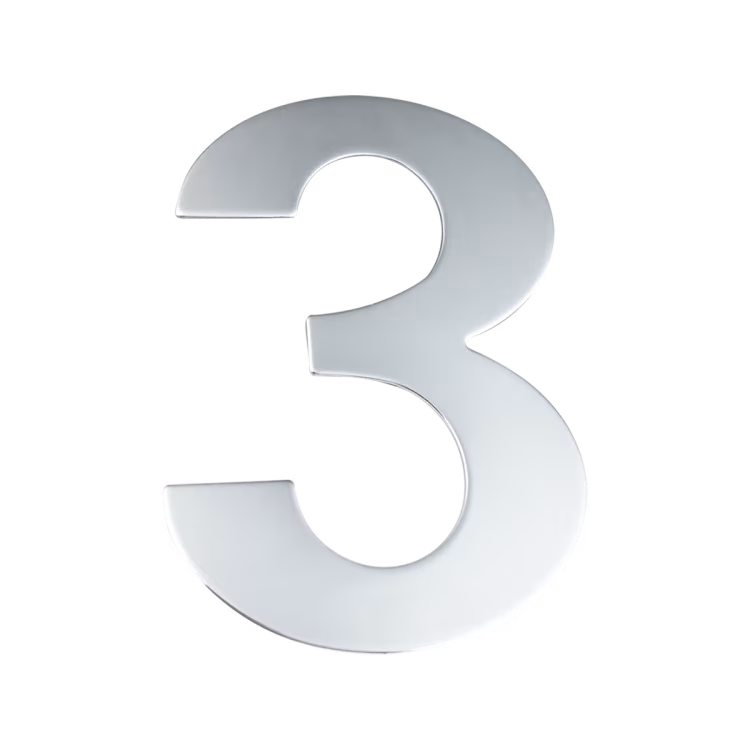 EZ205 3 - in polished stainless steel house number