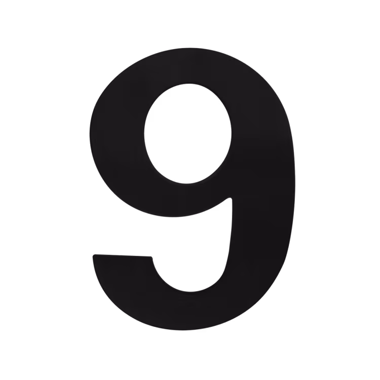 EZ205 9 - in cosmos black house number