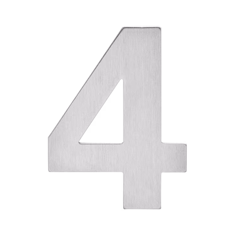 EZ207 4 - in satin stainless steel house number