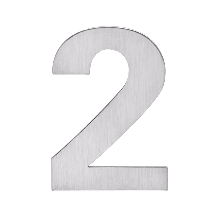 EZ207 2 - in satin stainless steel house number