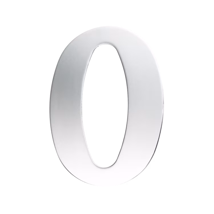 EZ205 0 - in polished stainless steel house number