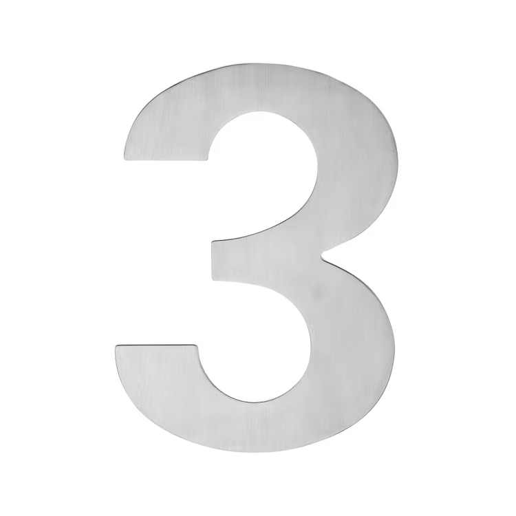 EZ205 3 - in satin stainless steel house number