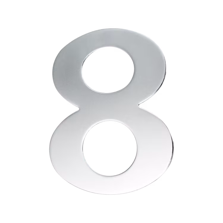 EZ205 8 - in polished stainless steel house number