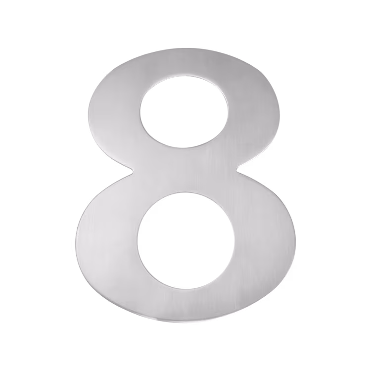 EZ205 8 - in satin stainless steel house number