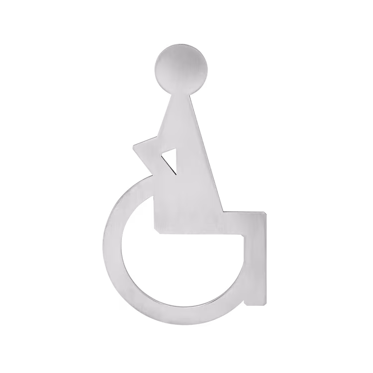 EZ202 B - in satin stainless steel sign "Disabled"