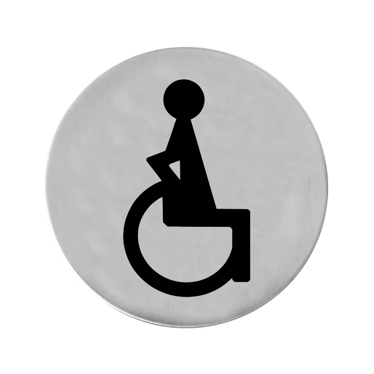 EZ200 B - in satin stainless steel sign "Disabled"