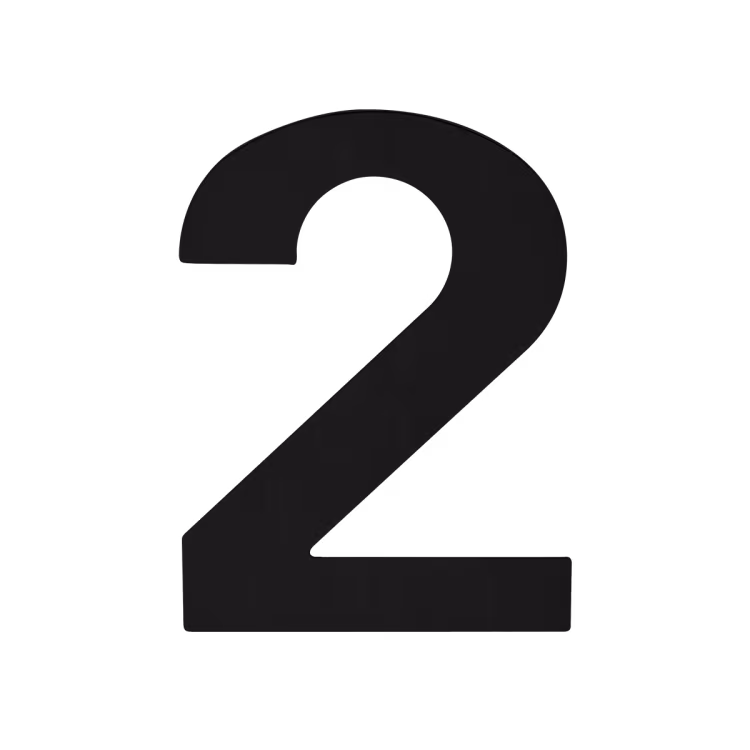 EZ205 2 - in cosmos black house number