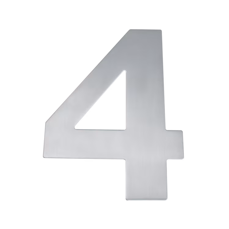 EZ205 4 - in satin stainless steel house number