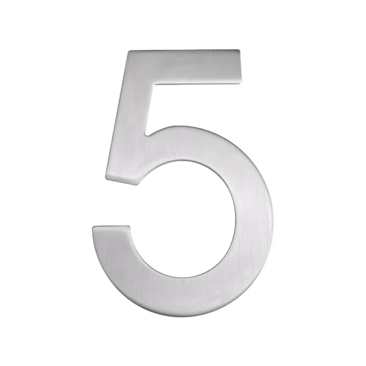 EZ207 5 - in satin stainless steel house number
