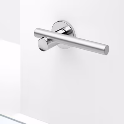 Bilbao Lever Handle on Round Rose