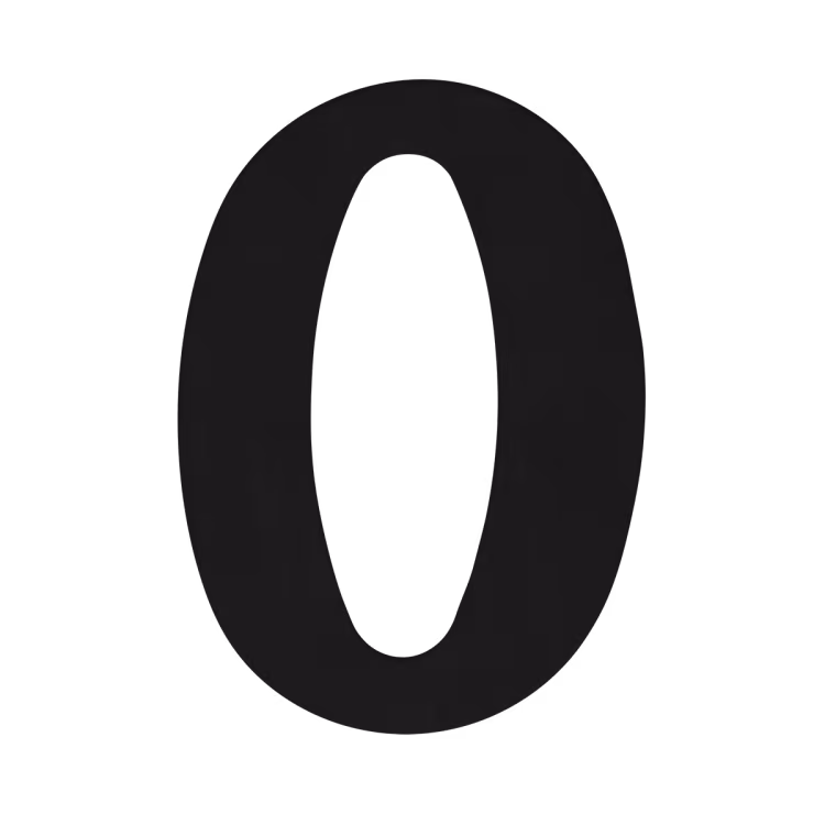 EZ205 0 - in cosmos black house number