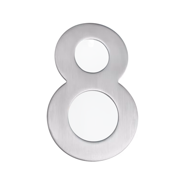EZ207 8 - in satin stainless steel house number