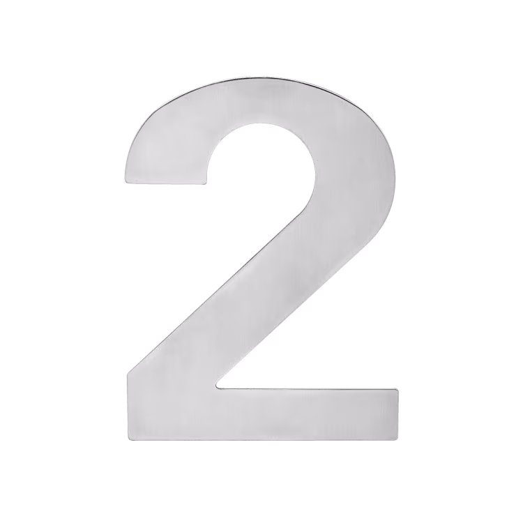 EZ205 2 - in satin stainless steel house number