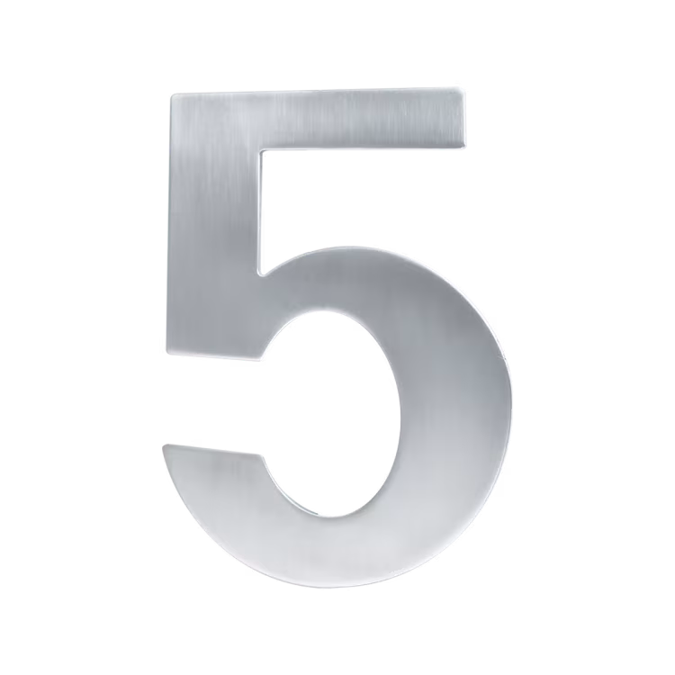 EZ205 5 - in satin stainless steel house number