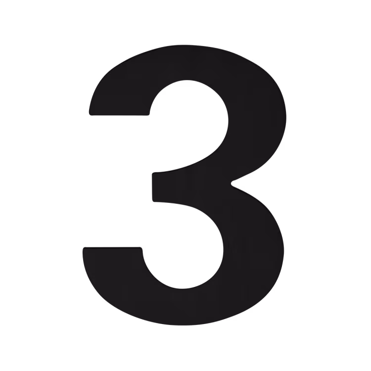 EZ205 3 - in cosmos black house number