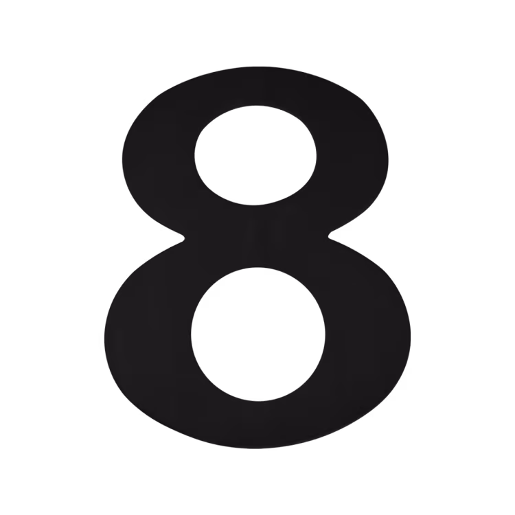 EZ205 8 - in cosmos black house number