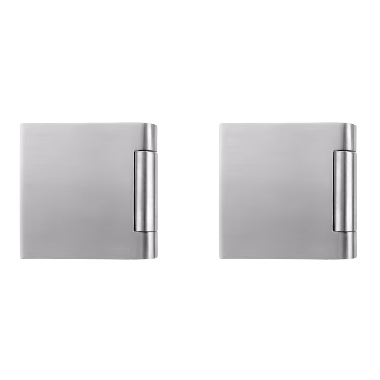 EGB 402Q 3-piece glass door hinge 1 pair in satin stainless steel