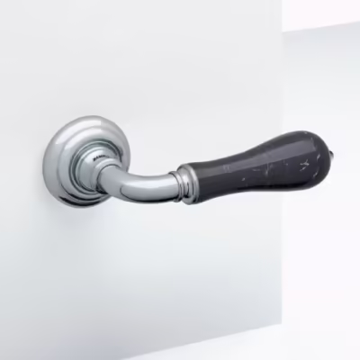 Naxos Lever Handle on Round Rose