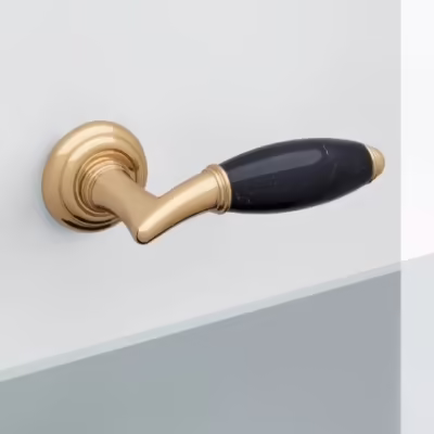 Paros Lever Handle on Round Rose - Image 1