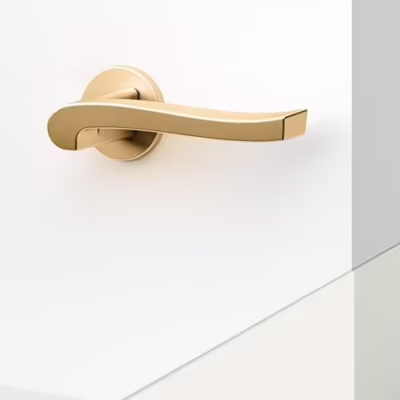 Ola Lever Handle on Round Rose
