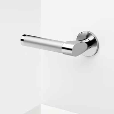 Tuc Lever Handle on Round Rose - Image 1