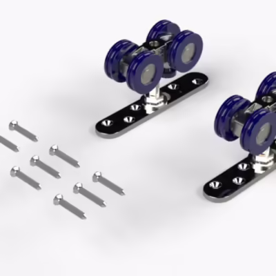 St. 250 - 4 Wheel Hanger For Timber Doors - Pair