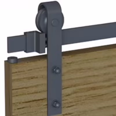 Flat Track 100 -2000mm Kit - Straight Hanger In Black Finish