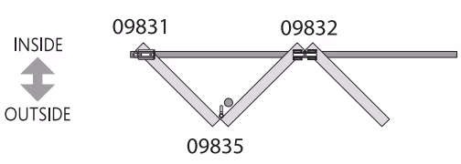 Dreamfold Kit 1 (3 Doors One Way Outward Opening)  Lh/Rh