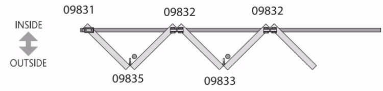 Dreamfold Kit 5 (5 Doors One Way Outward Opening)  Lh/Rh